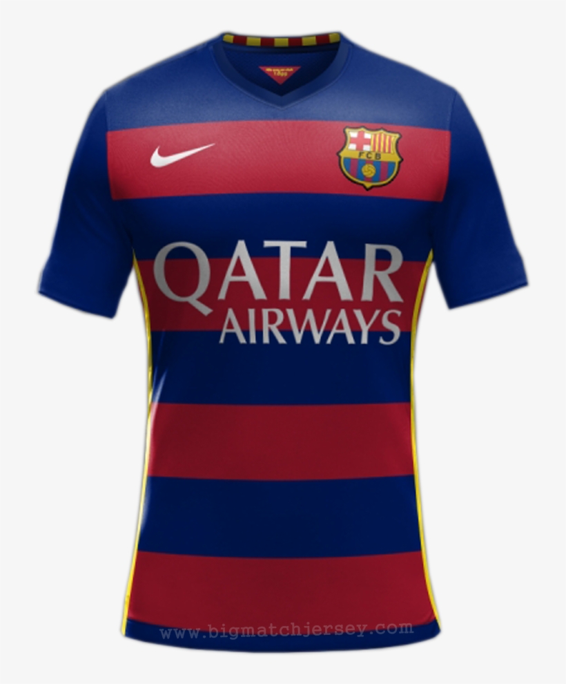 Fc Barcelona Uniforme - Baju Fc Barcelona 2016, transparent png #3051973