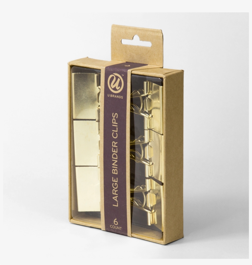 Large Gold Binder Clips 6pcs U Brands - Ubrands Binder Clips 4 Ea Multi-colored, transparent png #3052067