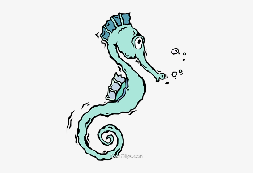 Sea Horse Royalty Free Vector Clip Art Illustration - Cartoon Seahorse, transparent png #3052263