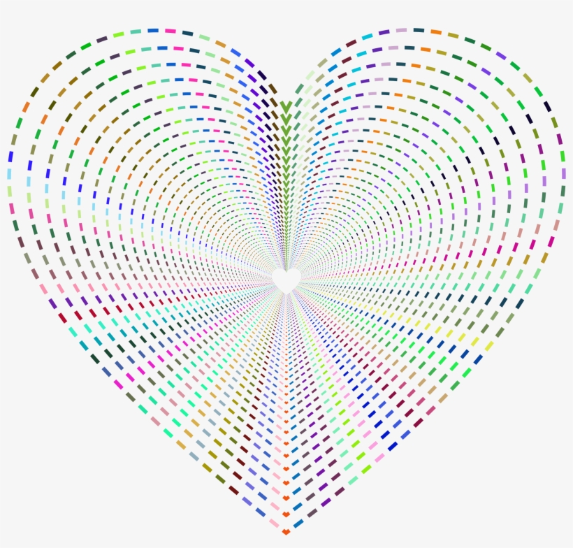 Dashed Line Art Heart Tunnel No Background Banner Freeuse - Halftone, transparent png #3052264