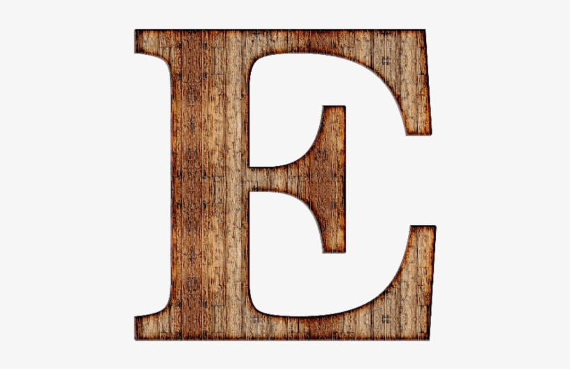 click to see printable version of wood letter e paper