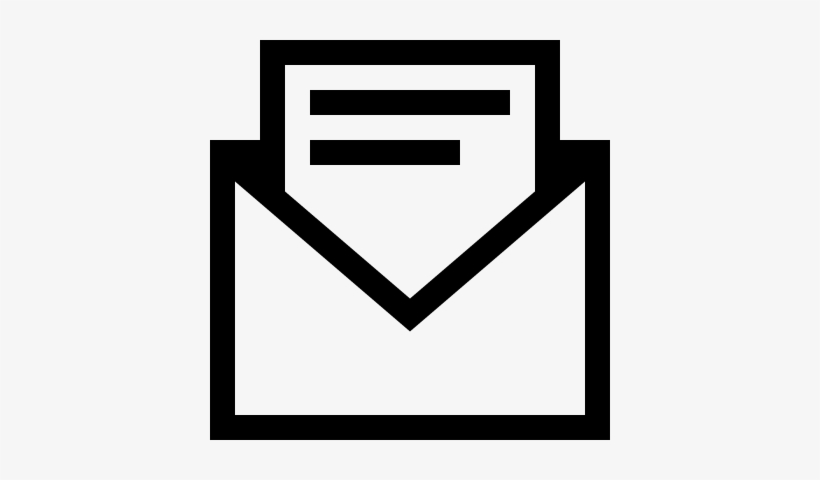 Mail Envelope With Letter Paper Vector - Envelope And Letter Icon, transparent png #3052633