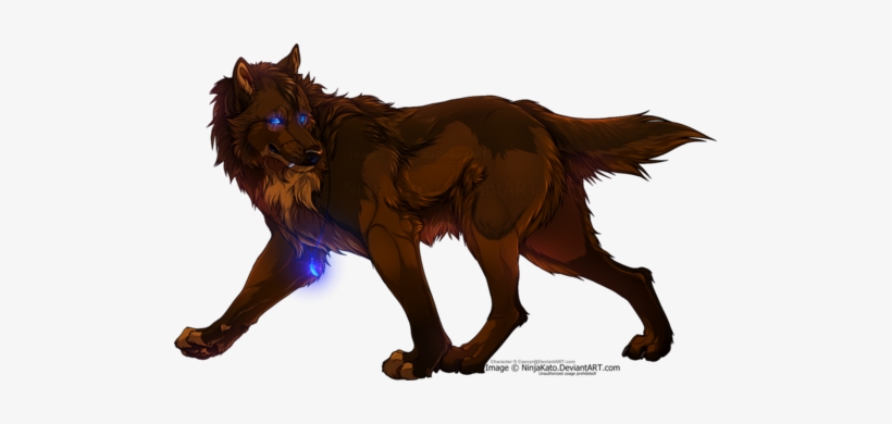 A&o Anime Wolf Pack Wallpaper Titled Oh Yeah - Dark Brown Wolf Anime, transparent png #3053810