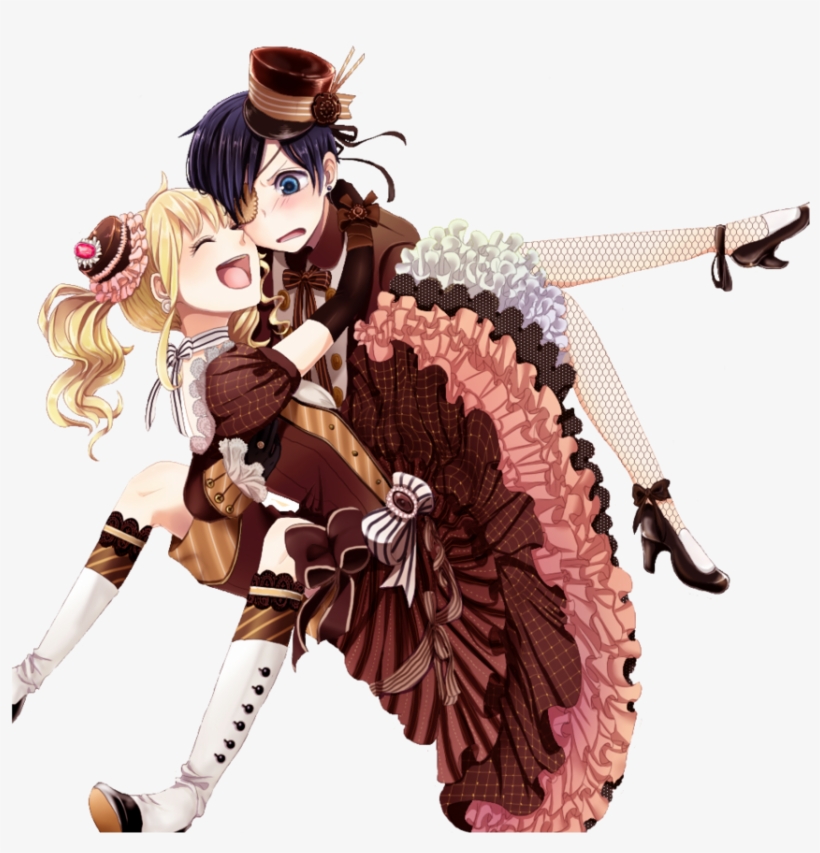 Ciel Phantomhive, Elizabeth Midford - Black Butler Lizzy And Ciel, transparent png #3054046