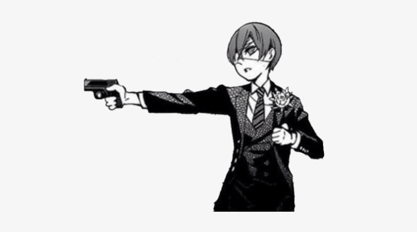 Transparent Ciel In A Classy School Uniform Holding - Ciel Phantomhive With A Gun, transparent png #3054255