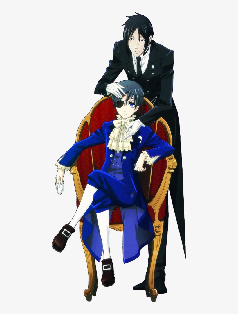 Sebastian And Ciel Phantomhive 5 - Black Butler Wall Scroll - Sebastian & Ciel [tall], transparent png #3054277