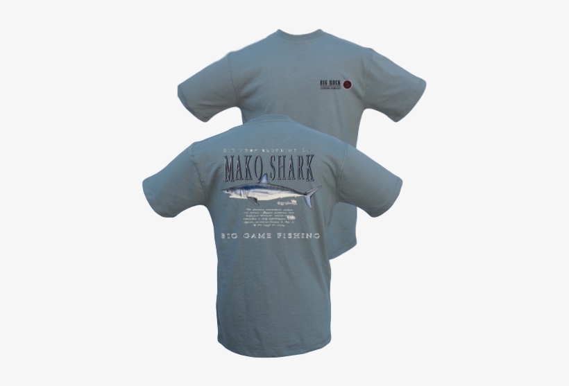 Big Rock Big Game Fishing Series ~ Mako Shark - Active Shirt, transparent png #3054520