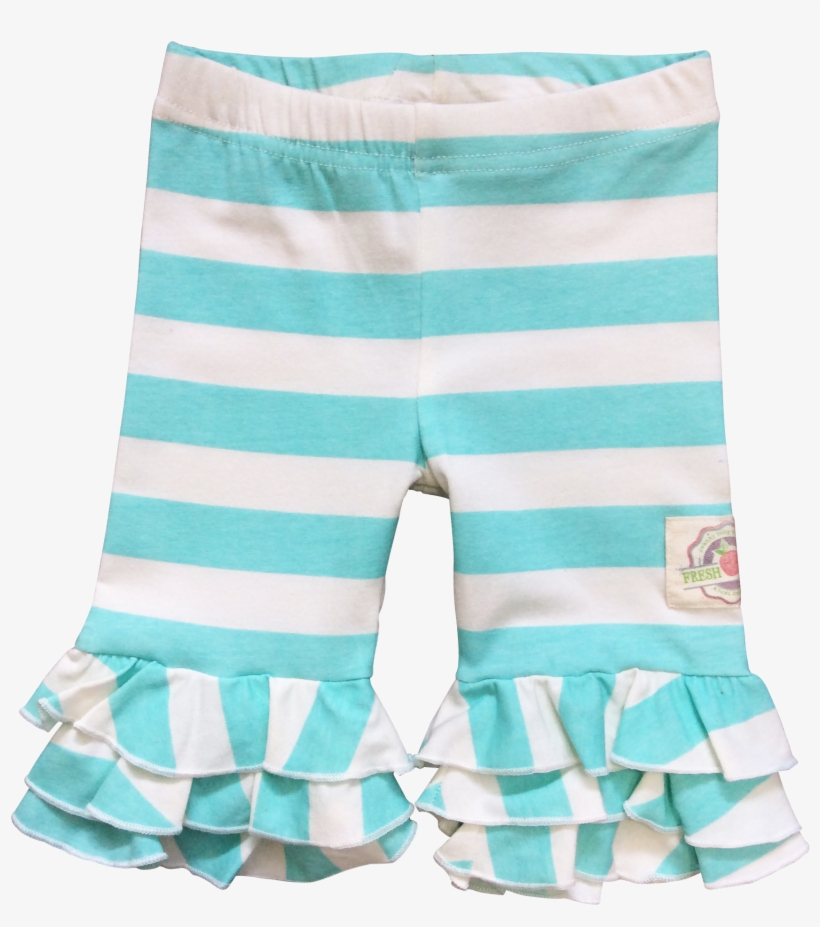 Infant Triple Ruffle Leggings-stripe - Infant, transparent png #3054558