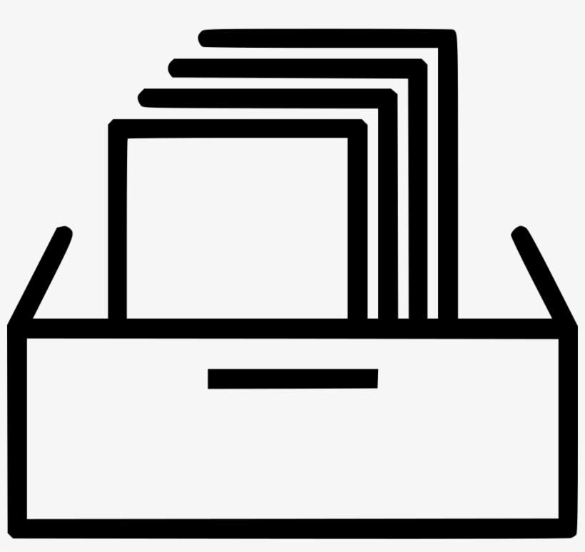 File Cabinet Drawer Paper Documents Comments - Filing Icon, transparent png #3054864