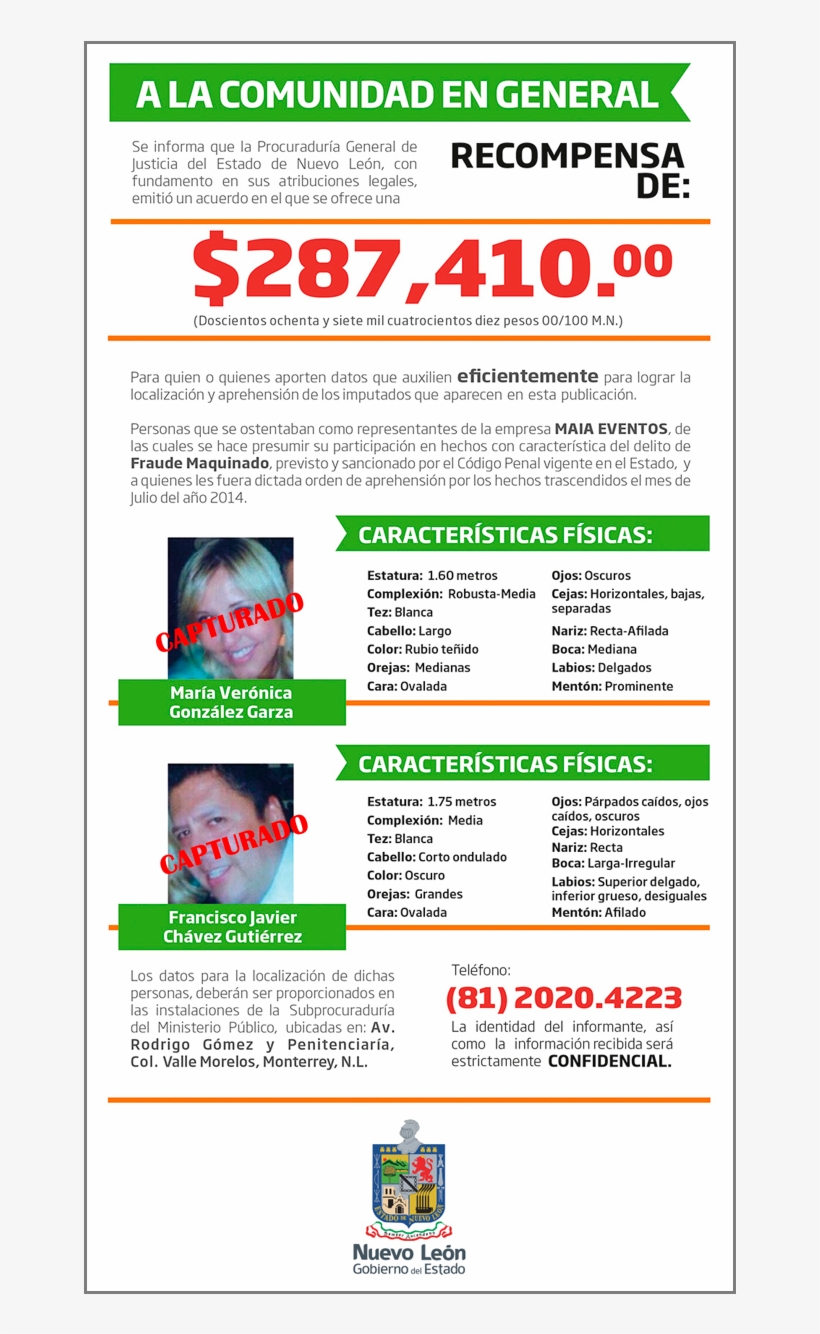 Recompensa - Se Busca - Nuevo León, transparent png #3055350