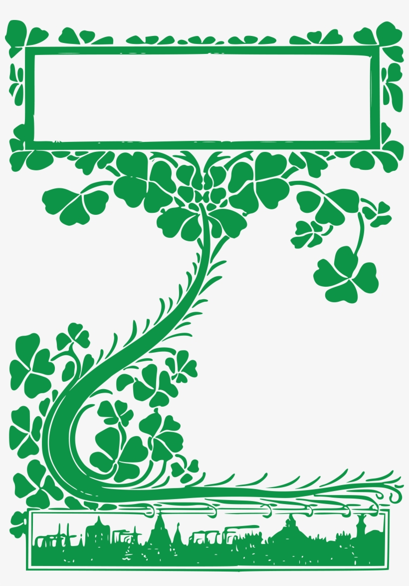 Free Clipart Of A St Patricks Day Vintage Retro Clover - Shamrock, transparent png #3055353