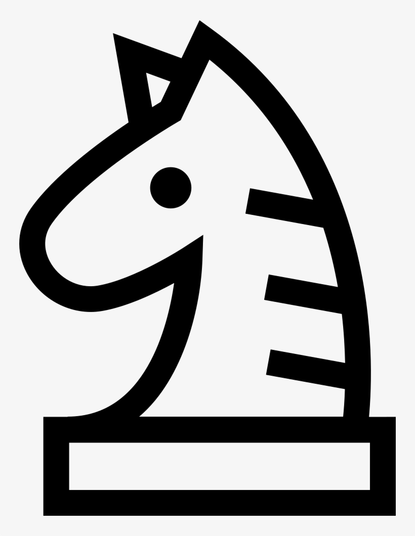Knight Chess Piece Outline - Knight, transparent png #3056651