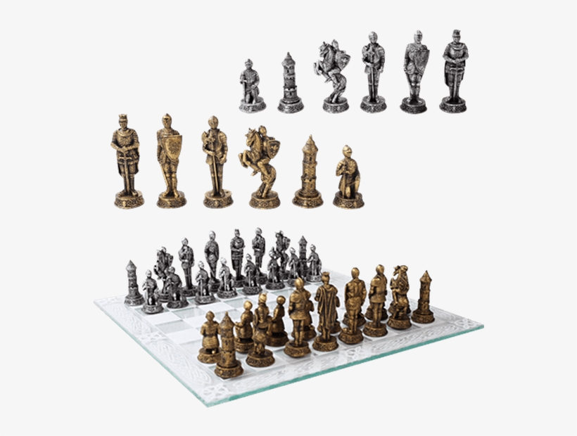 Medieval Knights Chess Set - Medieval Warfare Age Of Knights & Kings Resin Chess, transparent png #3056702
