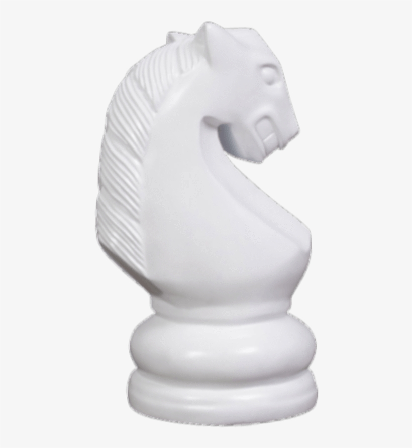 Megachess 28 Inch White Fiberglass Knight Giant Chess - Chess, transparent png #3056887