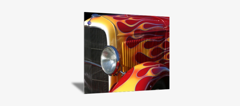 Hot Rod Flame Paint Mounted Print - Antique Car, transparent png #3057638