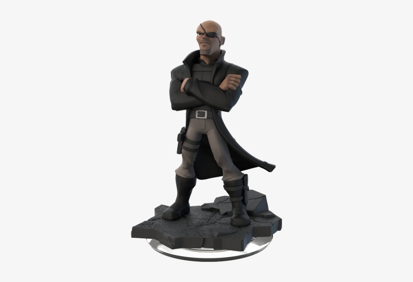 Disney Infinity Nick Fury Figure, transparent png #3057698