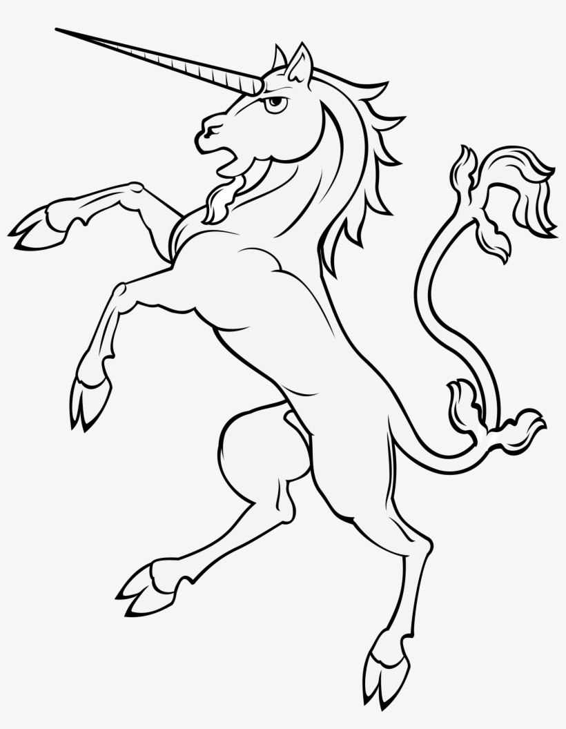 White Unicorn Vector Clipart Image Free Stock Photo - Unicorn Drawing Standing Up, transparent png #3058263