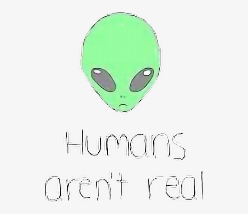 Desenhos Fofos Tumblr - Alien Humans Aren T Real - 500x481 PNG Download -  PNGkit