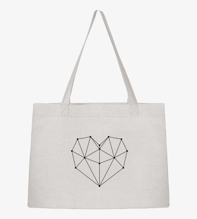 Shopping Tote Bag Stanley Stella Geometric Heart By - Bag, transparent png #3059427
