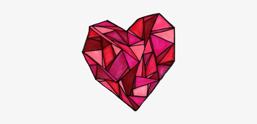 Geometric Heartheart - Geometric Heart Art Print - Mini By Suzz, transparent png #3059598