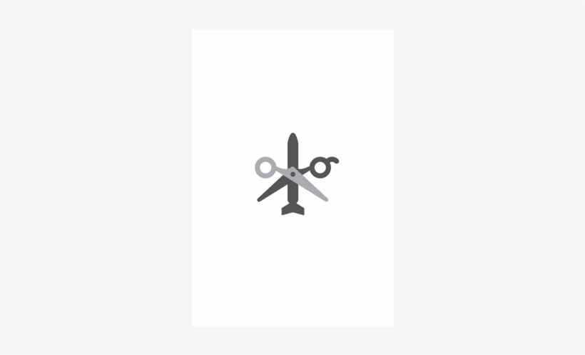 Scissor Plane Logo By Aaron Eiland - Scissor, transparent png #3061273