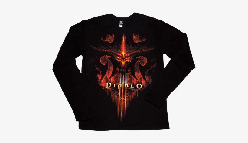 Diablo - Jinx Diablo Iii Burning Long Sleeve Tee, transparent png #3061493