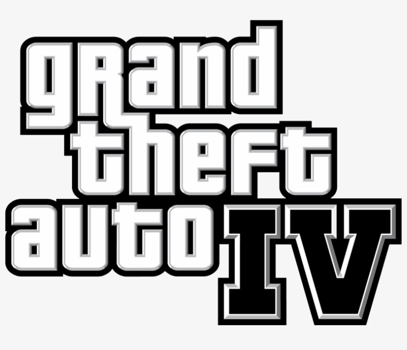 Grand Theft Auto Iv - Grand Theft Auto 4 Logo, transparent png #3062268
