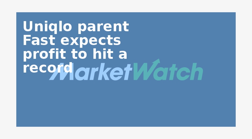 Uniqlo Parent Fast Expects Profit To Hit A Record - Graphics, transparent png #3062625
