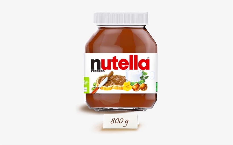 Ferrero Nutella Made In Italy, 800g Glass Jar - Nutella 750g, transparent png #3063123