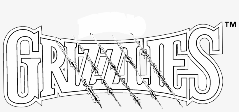 Fresno Grizzlies Logo Black And White - Calligraphy, transparent png #3063496