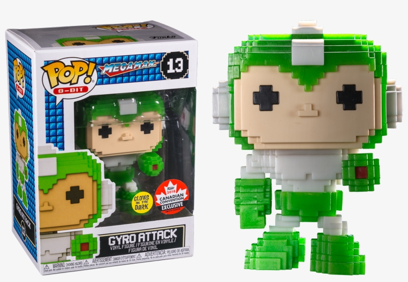 Mega Man Glow In The Dark 8-bit Pop Vinyl Figure (2018 - Funko Pop Games: Mega Man - Mega Man Action Figure, transparent png #3063584