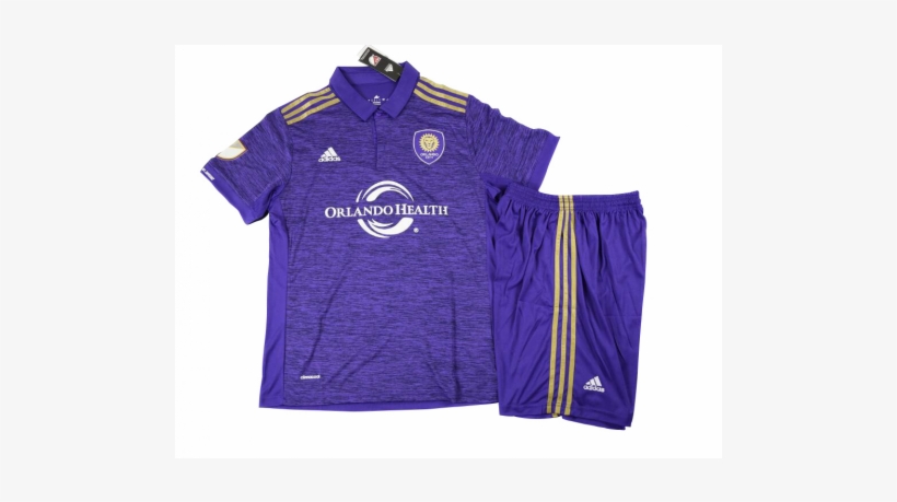 Kids 2017 Orlando City Home Jersey Kits - Orlando Health, transparent png #3064550