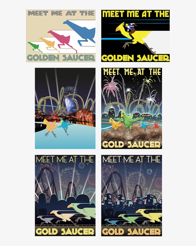This Is A Poster For The Famous Gold Saucer Chocobo - Meet Me At The Gold Saucer, transparent png #3064729