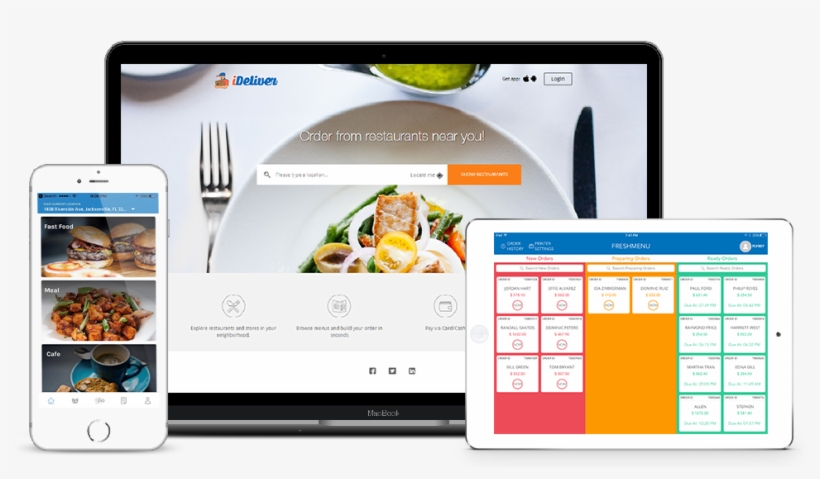 Our Postmates Clone Ideliver Is A Fully Integrated - Delivery On Demand Website Template, transparent png #3065365