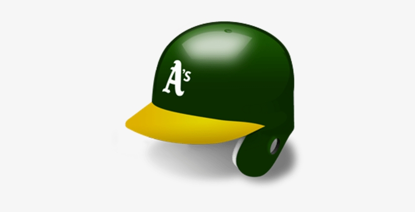 Oakland Athletics Helmet - Mlb Oakland Athletics Replica Mini Baseball Batting, transparent png #3066199