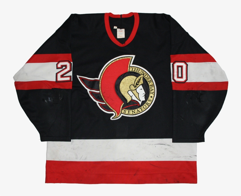 Bay Senators Logo - Ottawa Senators Black Jersey, transparent png #3066225