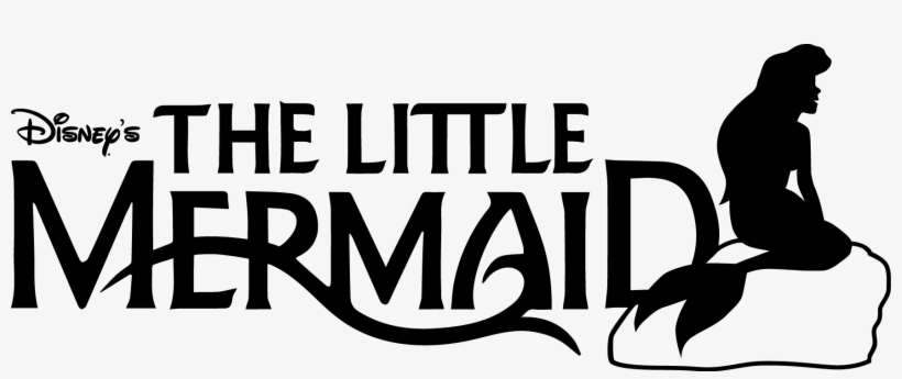 01 The Little Mermaid Black - Disney's Little Mermaid Logo, transparent png #3066553