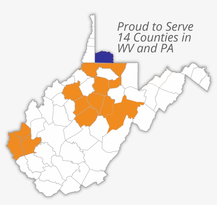 Welcome To Mountain State Waste - Map Of West Virginia, transparent png #3067587