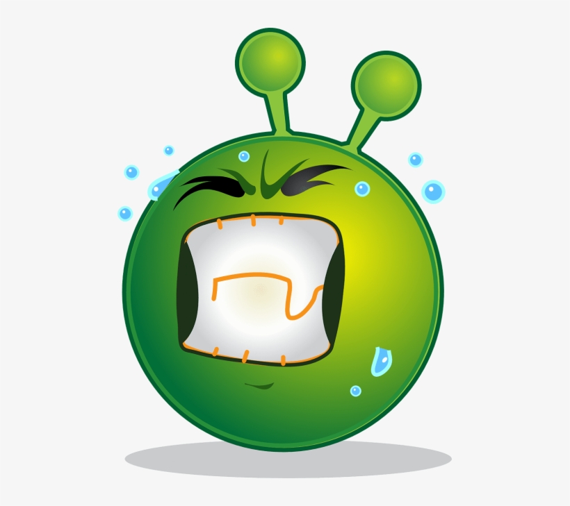 How To Set Use Smiley Green Alien Huf Clipart - Green Alien Smiley Emoji, transparent png #3068512