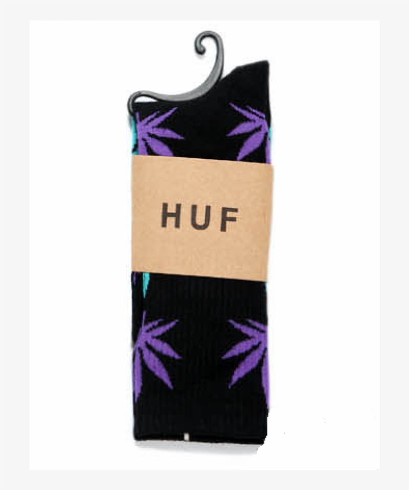 Black And Purple Huf Socks, transparent png #3069196