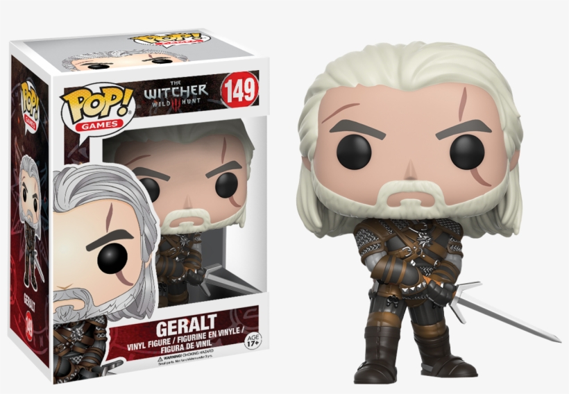 The Witcher - Witcher Geralt Pop! Vinyl Figure, transparent png #3070235