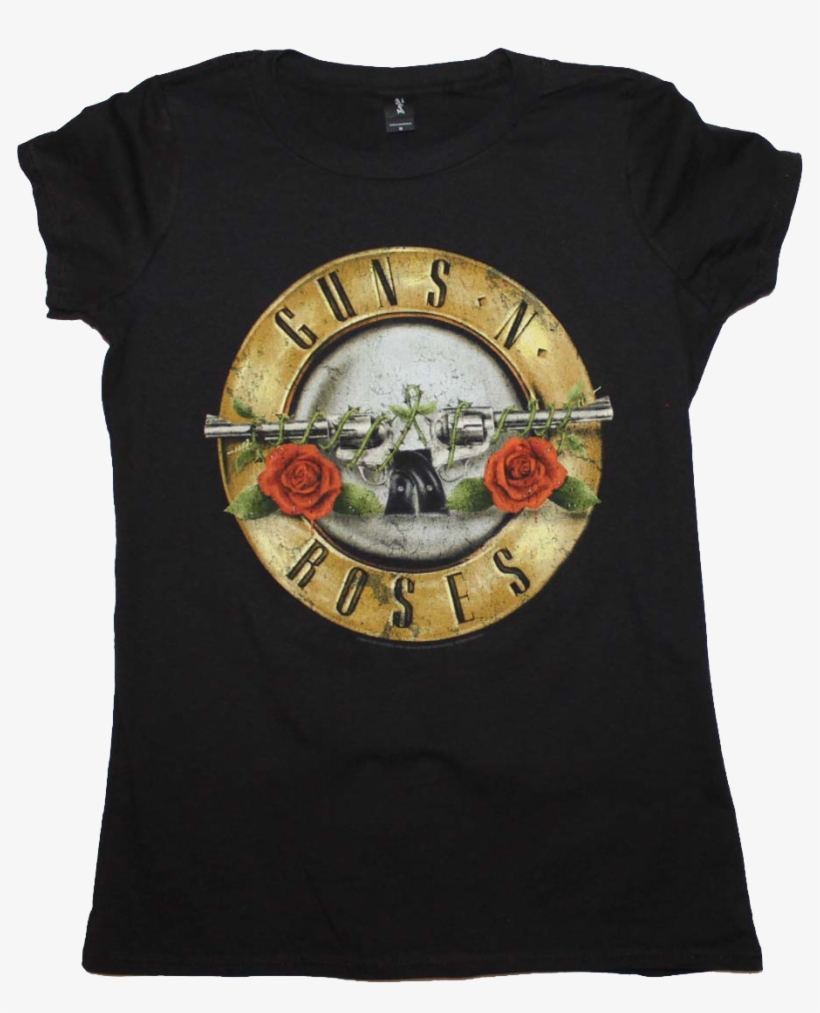 Junior Guns N Roses Logo Shirt - Guns N Roses Distressed Bullet, transparent png #3071774