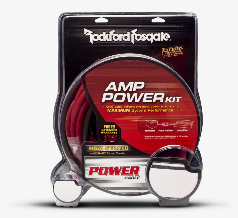 Rockford Fosgate Rfk4x 4awg Power Wiring Kit Inclu - Rockford Fosgate, transparent png #3072044
