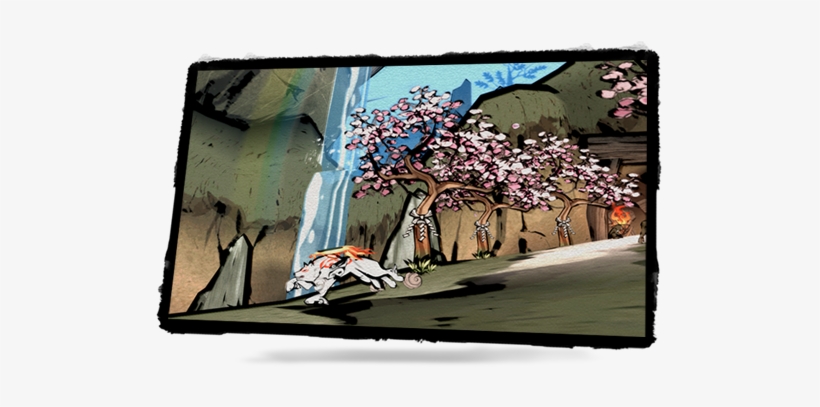 There Was A Small Village Called Kamiki Village, Where - Okami: Zekkeiban Hd Remaster (playstation 3, transparent png #3073049
