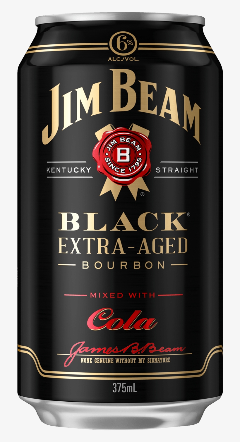Jim Beam Black Label & Cola Cans 10 Pack 375ml 10 Pack - Jim Beam Black Label & Cola Cans, transparent png #3073091
