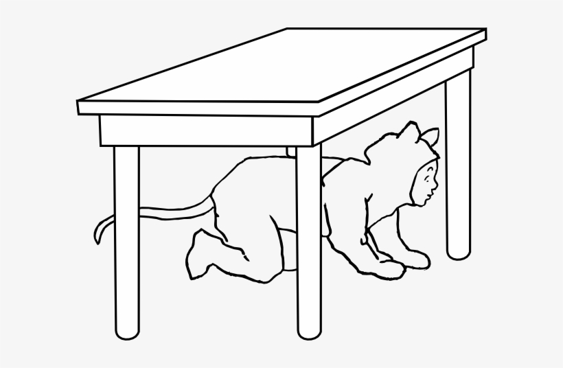How To Set Use Kid Under Table Clipart - Clip Art, transparent png #3075642