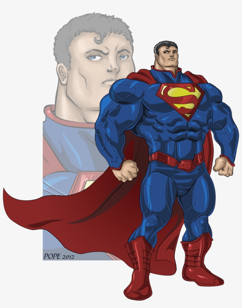 Superman Clipart Muscular Pencil And In Color Superman - Virgin Vs Chad Goku, transparent png #3076072