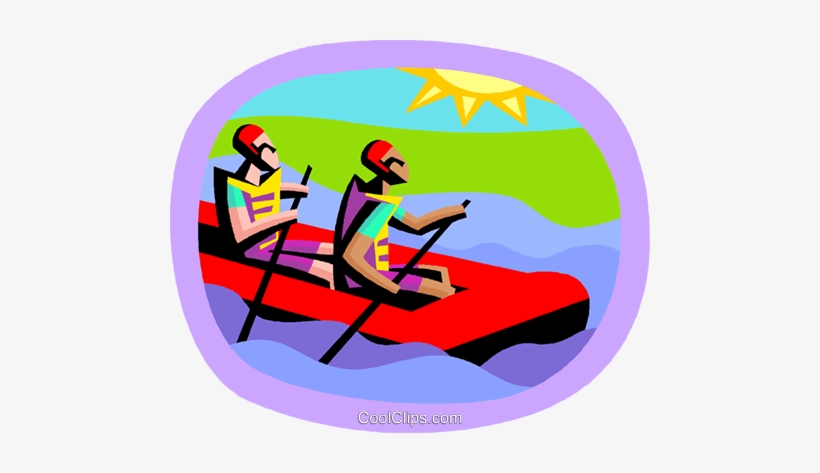 Water Sports, Rafting Royalty Free Vector Clip Art - Copyright Free Water Sport Clipart, transparent png #3076196