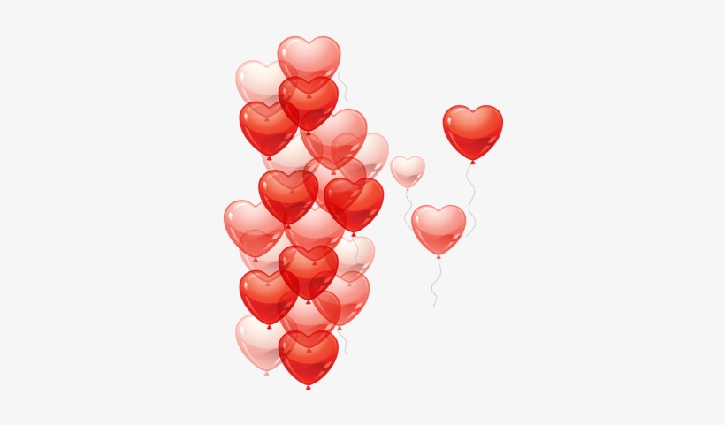 Heart Rain Balloon - Balloon Png, transparent png #3076692