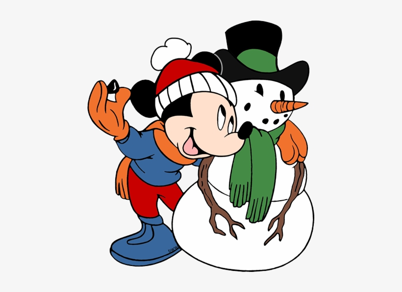 Mouse Clipart Cold - Mickey Mouse Snowman, transparent png #3076698